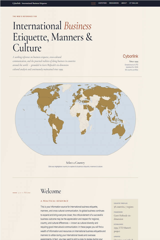 Cyborlink — International Business Etiquette, Manners & Culture